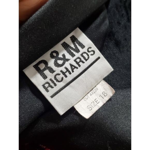 R&M Richards Women Burgundy Floral Polyester Collared Long Sleeve Shirt Size 18 - Picture 9 of 11